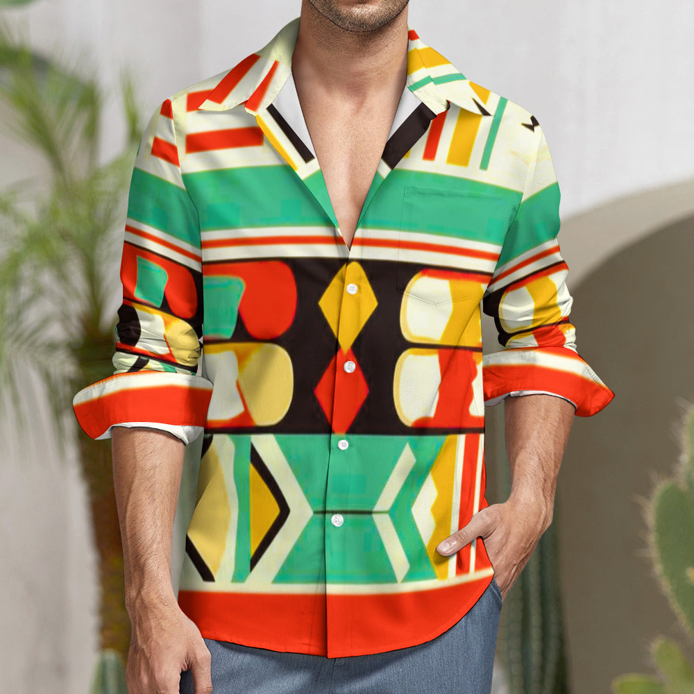 Luxe Designed One Pocket Long Sleeve Shirt -  5 Styles Available