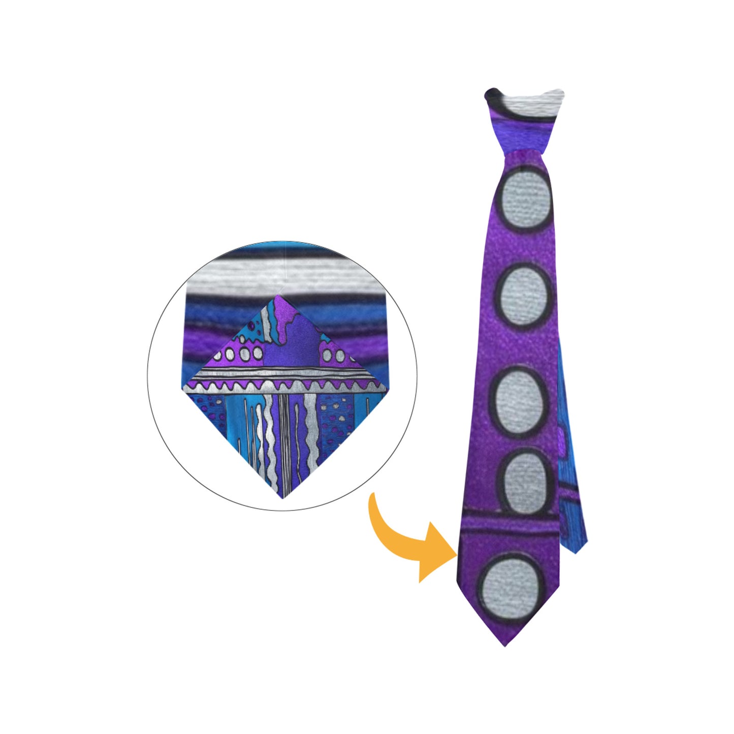 Custom Designed Necktie with Your Hidden Photo - Peekaboo Tie
