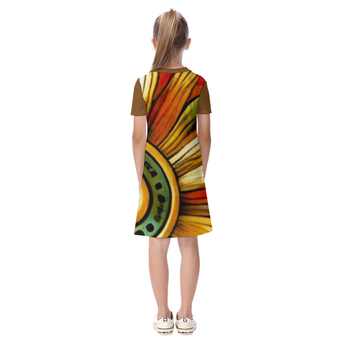 Kids Stripes Print Kid's Short Sleeve Dress