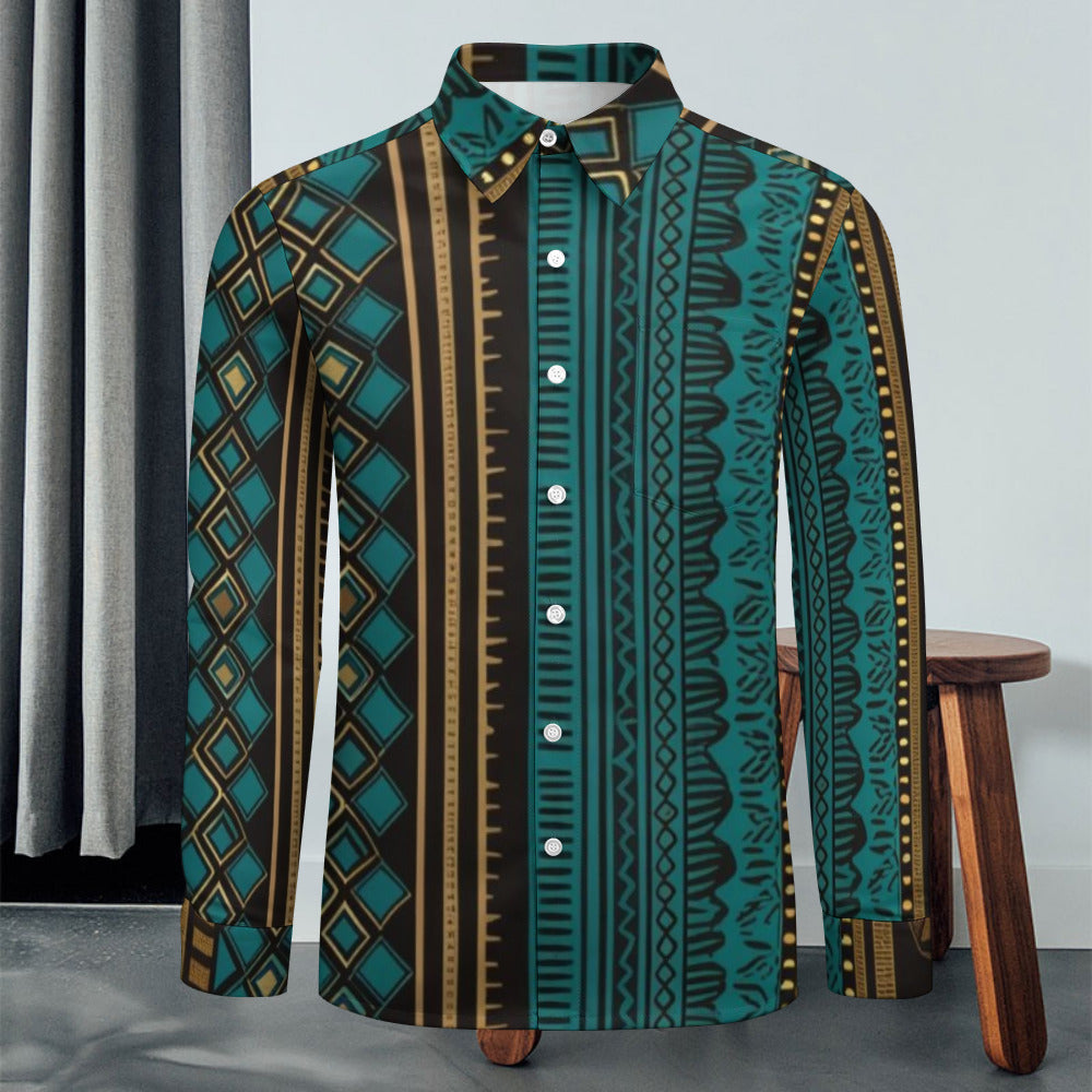 Luxe Designed One Pocket Long Sleeve Shirt -  5 Styles Available