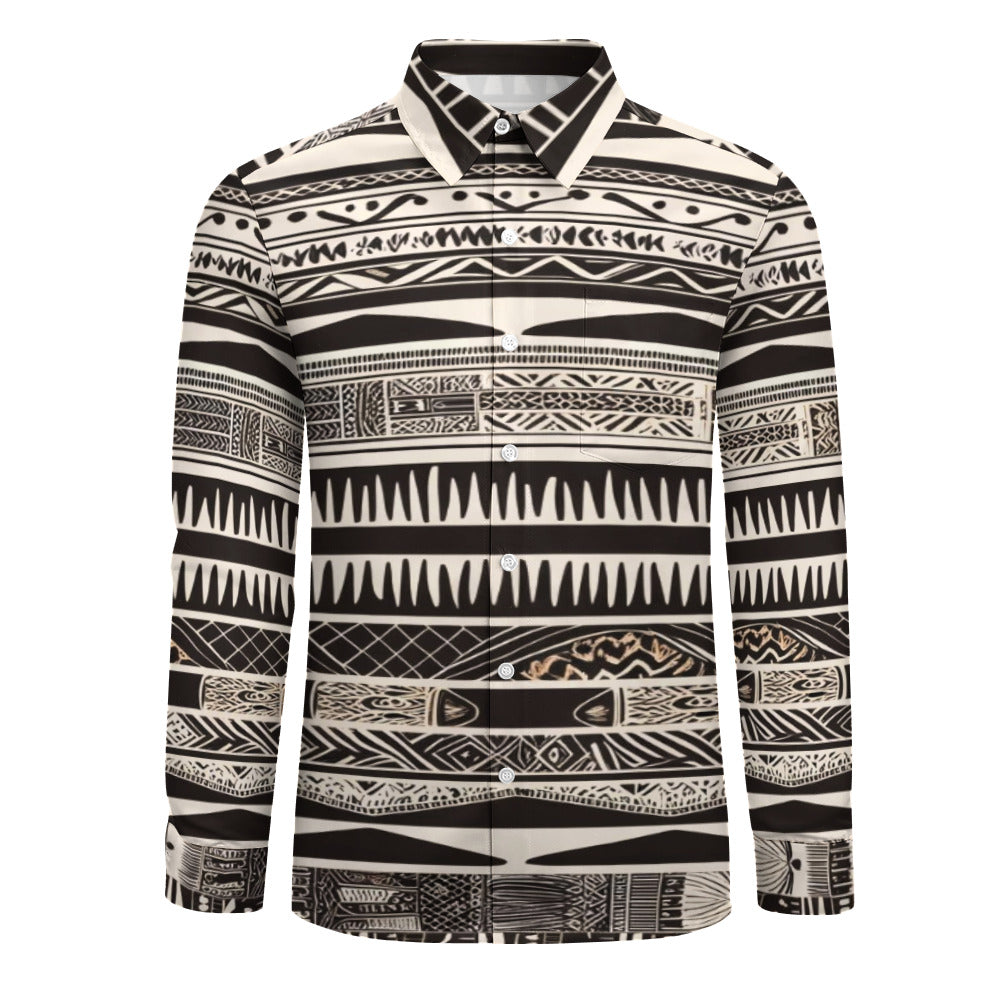 Luxe Designed One Pocket Long Sleeve Shirt -  5 Styles Available