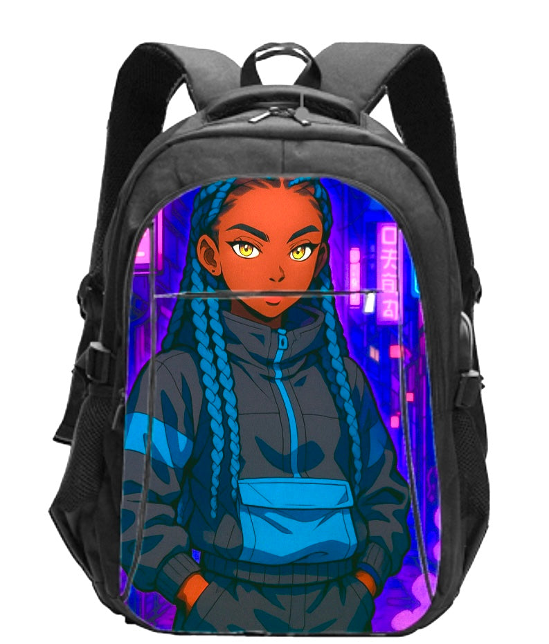 Graphic Custom Backpack Travel Cell Port  Luggage Strap Backpack Large-capacity for Women Men Customize Casual Travel Laptop