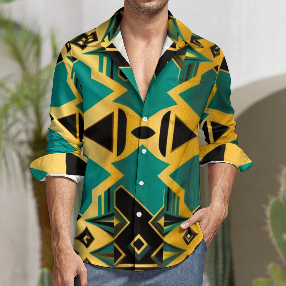Luxe Designed One Pocket Long Sleeve Shirt -  5 Styles Available