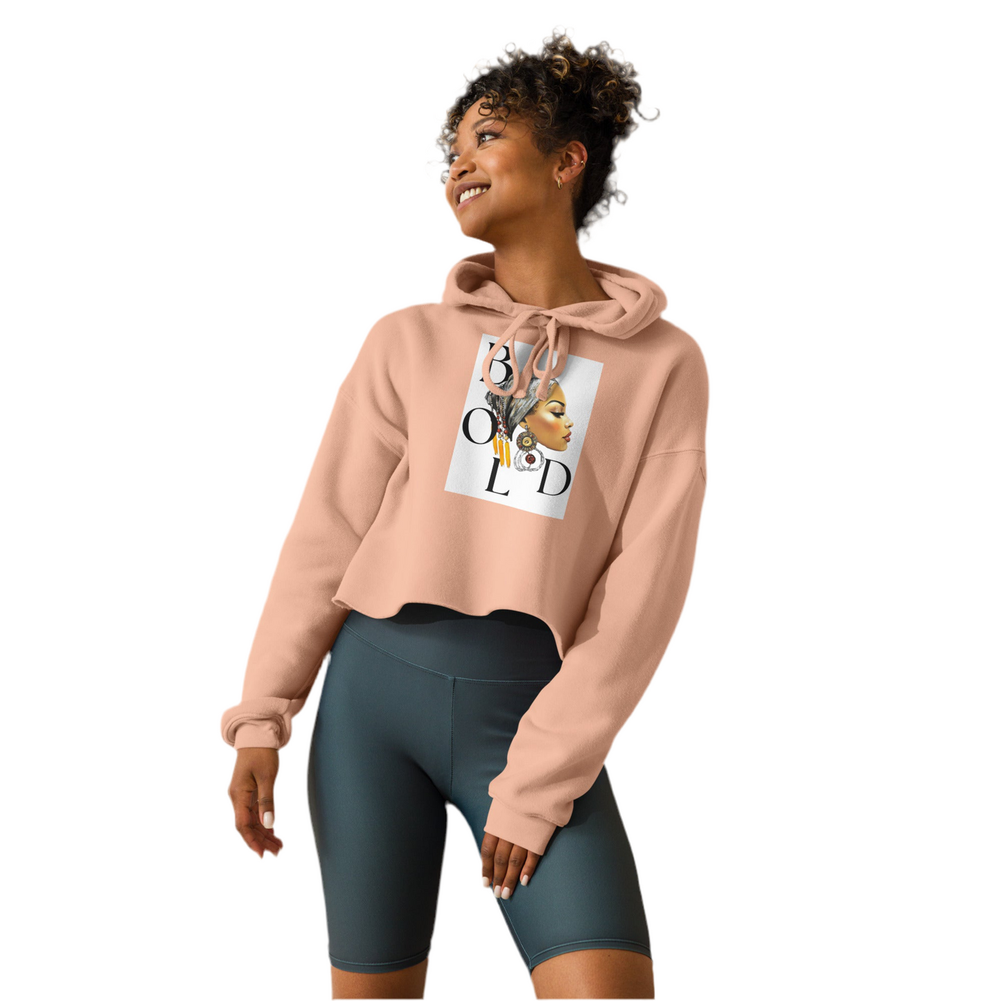 Bold Woman Crop Hoodie