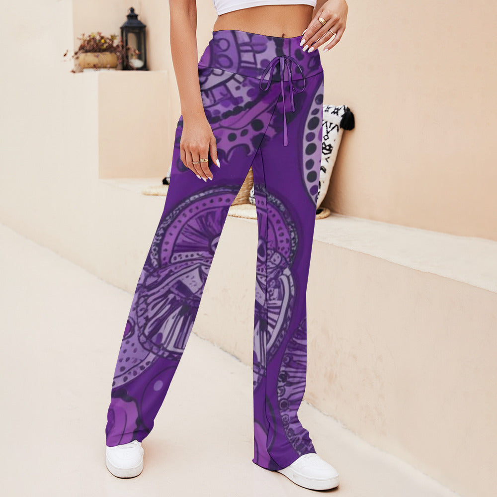 Styled Straight Lace-Up Yoga Pants - 5 Styles Availabe