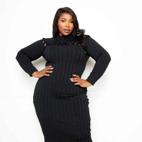 Bodycon Sweater Dress With Knot Detail