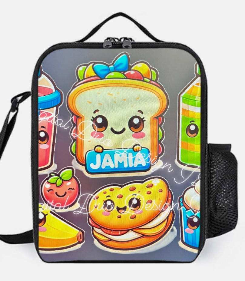 Kids Backpack Set, Personalized Bookbag with Insulated Lunch Tote and Pencil Pouch 3Pcs, Customized 3 Piece Set Backpack add Name for Boys Girls Adult 8 varieties